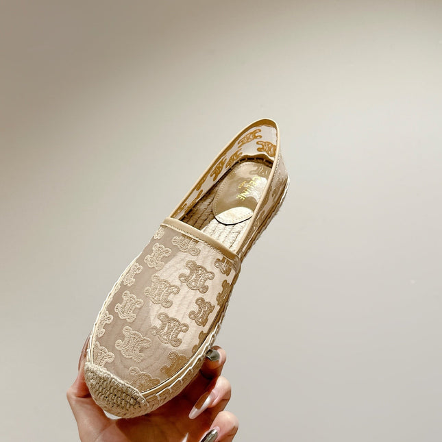 ESPADRILLES IN BEIGE MESH