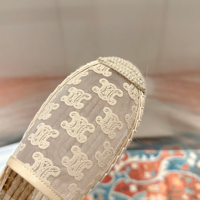 ESPADRILLES IN BEIGE MESH