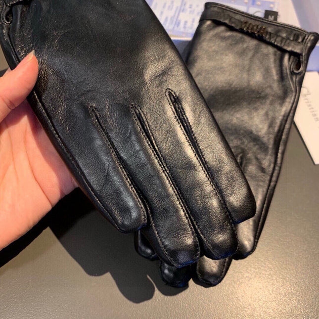 TOUCHSCREEN GLOVES IN BLACK LAMBSKIN 458586