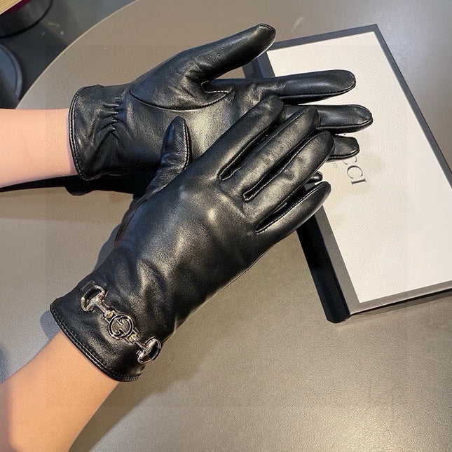 TOUCHSCREEN GLOVES IN BLACK LAMBSKIN AND CASHMERE LINING 462259
