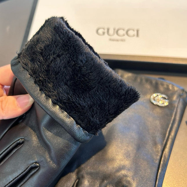 TOUCHSCREEN GLOVES IN BLACK LAMBSKIN AND SHEARLING LINING 463863