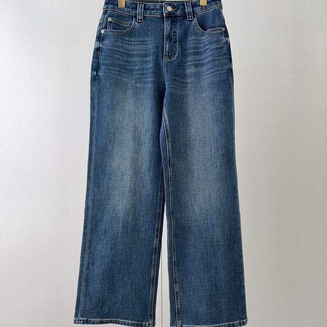 MAX MARA 25S STRAIGHT-LEG JEANS WITH SHEEPSKIN LINING 060