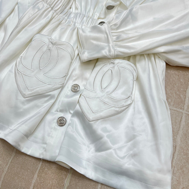 CHANEL 25S HOODED JACKET WITH LACE TRIM 409