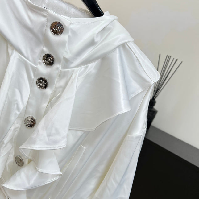 CHANEL 25S HOODED JACKET WITH LACE TRIM 409