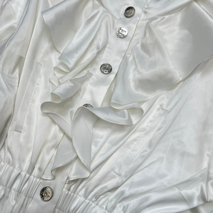 CHANEL 25S HOODED JACKET WITH LACE TRIM 409