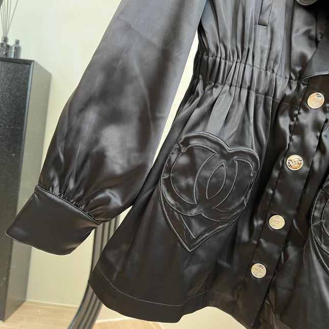 CHANEL 25S HOODED JACKET WITH LACE TRIM 408