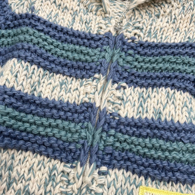 CHANEL 25S BLUE STRIPED CARDIGAN 620415