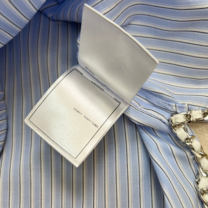 CHANEL 25S STRIPED-COLLAR SHIRT 620422