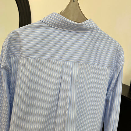 CHANEL 25S STRIPED-COLLAR SHIRT 620422