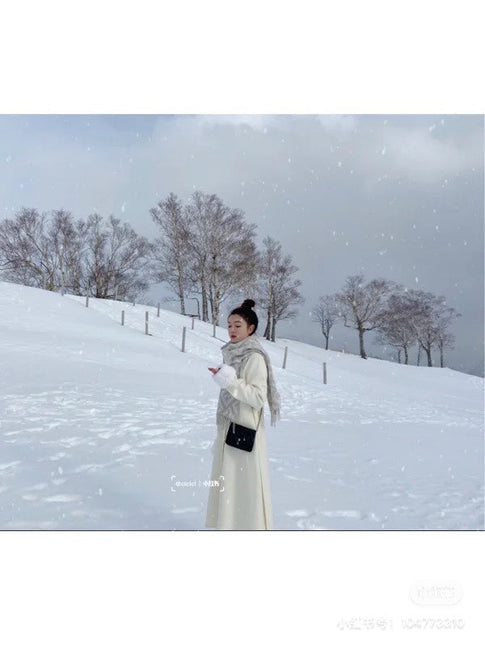 FF 140 CM PONCHO LIGHT GREY MIX WHITE WOOL AND SILK