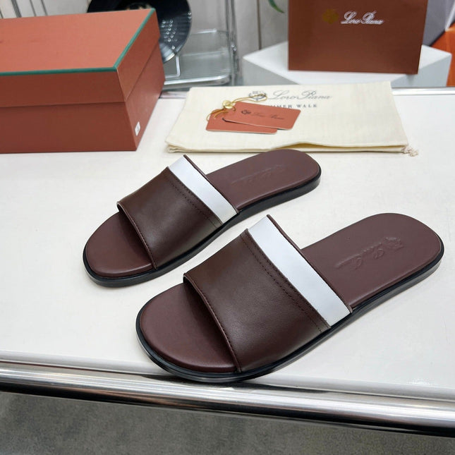 LP SLIPPER PATHON CHOCOLATE CALFSKIN
