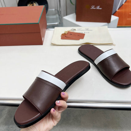 LP SLIPPER PATHON CHOCOLATE CALFSKIN