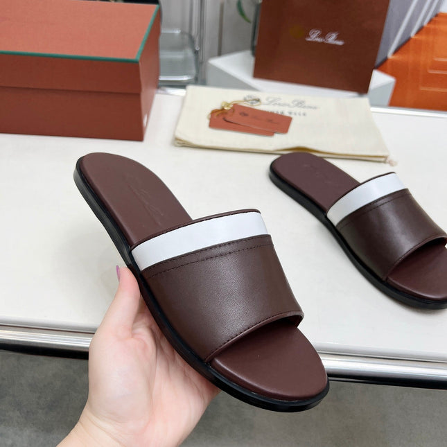 LP SLIPPER PATHON CHOCOLATE CALFSKIN