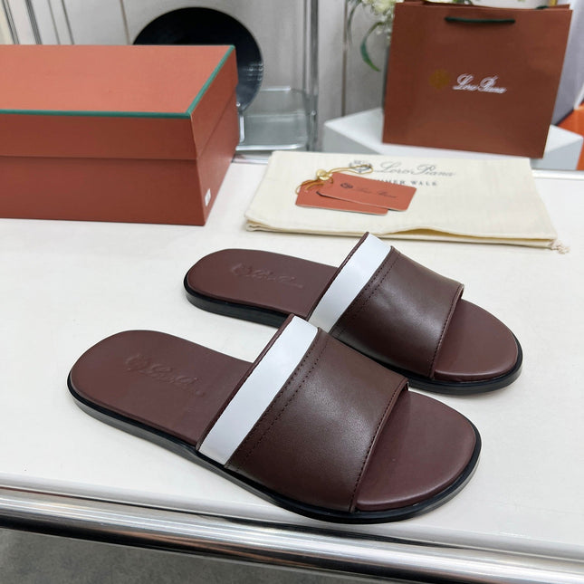 LP SLIPPER PATHON CHOCOLATE CALFSKIN