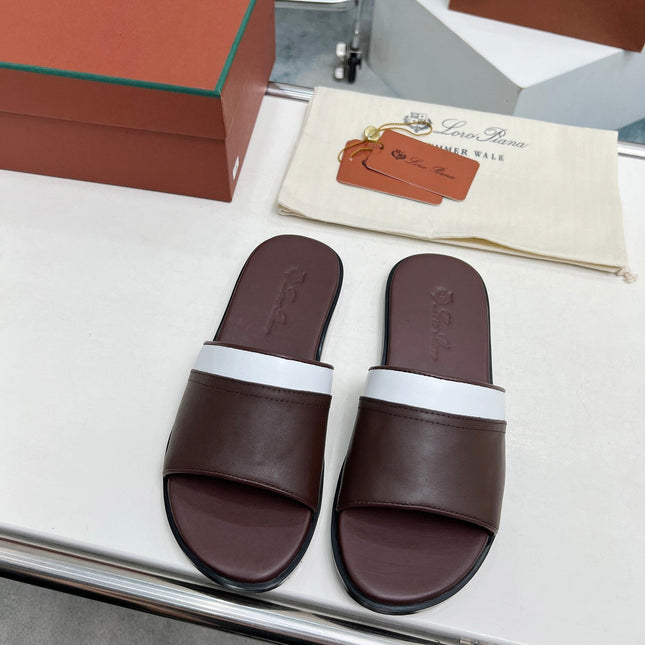 LP SLIPPER PATHON CHOCOLATE CALFSKIN