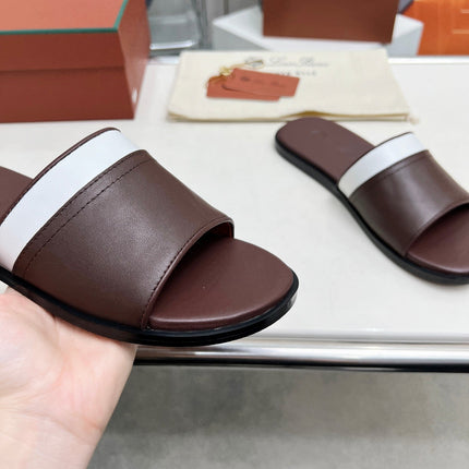 LP SLIPPER PATHON CHOCOLATE CALFSKIN