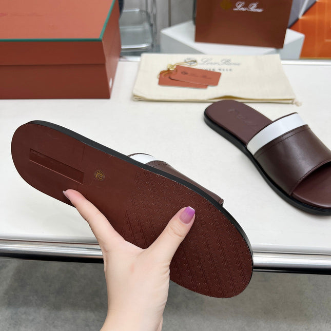 LP SLIPPER PATHON CHOCOLATE CALFSKIN