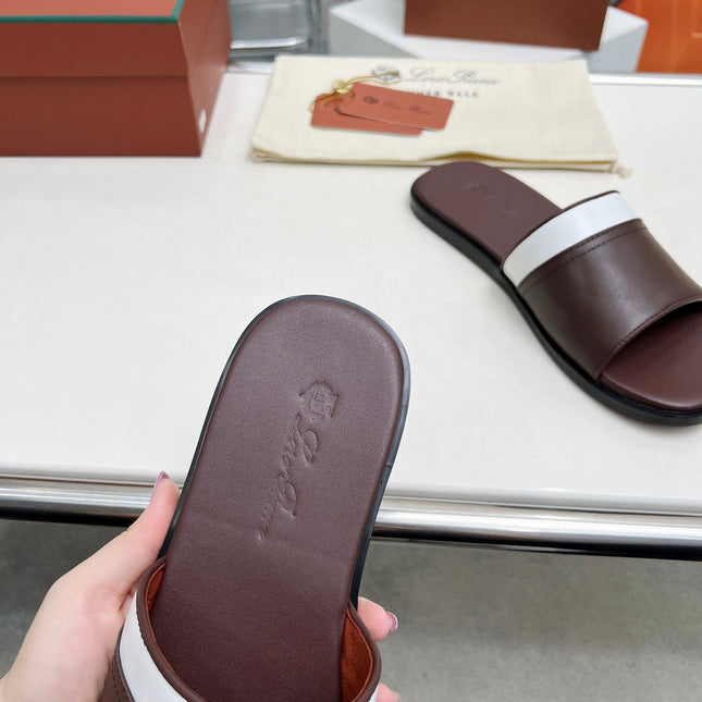 LP SLIPPER PATHON CHOCOLATE CALFSKIN