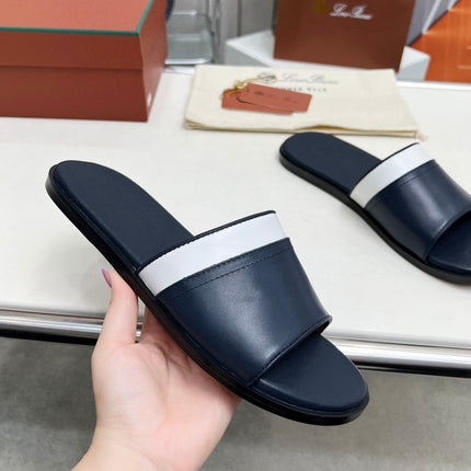 LP SLIPPER PATHON DENIM COLOR CALFSKIN