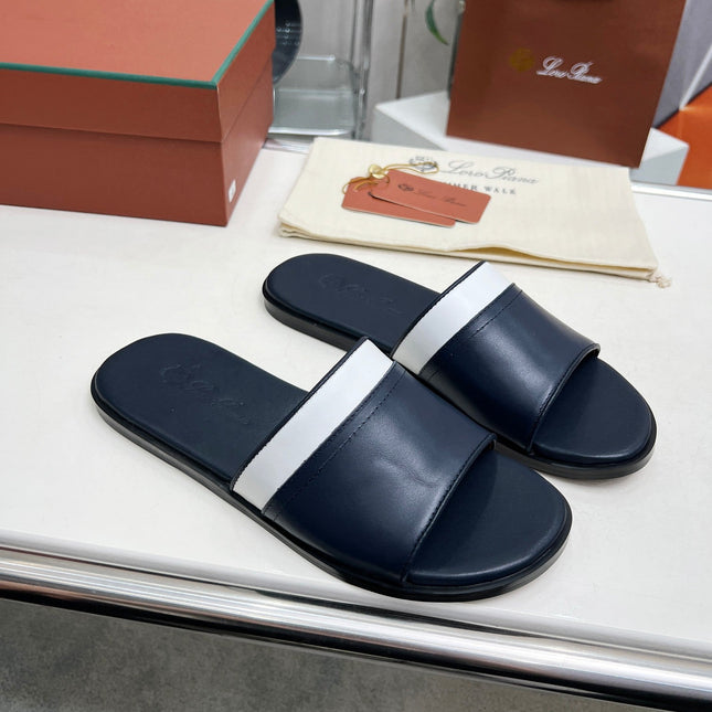 LP SLIPPER PATHON DENIM COLOR CALFSKIN