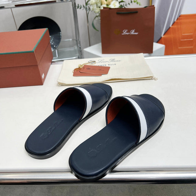 LP SLIPPER PATHON DENIM COLOR CALFSKIN