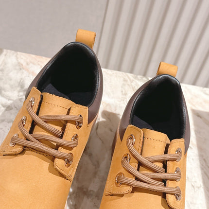 CELINE 25S LOW CUT MARTIN BOOTS IN MEDIUM ORANGE CALFSKIN