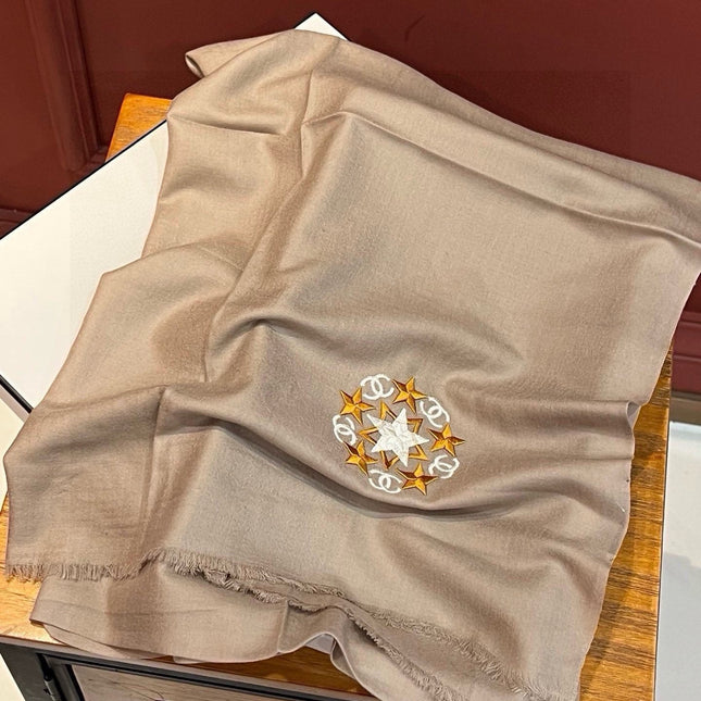 SCARF 200 CM IN MEDIUM BROWN CASHMERE 394614