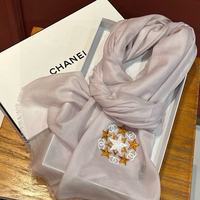SCARF 200 CM IN OYSTER TAN CASHMERE 394615