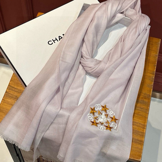 SCARF 200 CM IN OYSTER TAN CASHMERE 394615