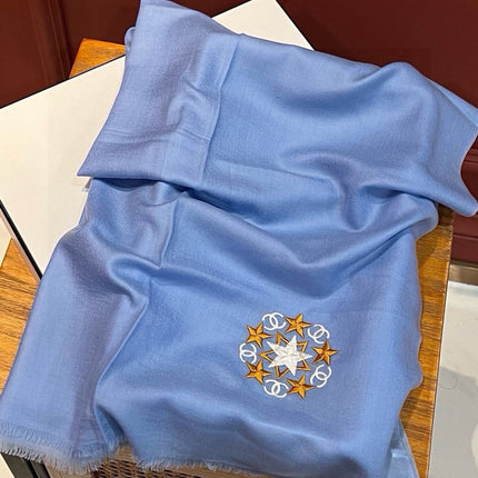 SCARF 200 CM IN ELECTRIC BLUE CASHMERE 394616