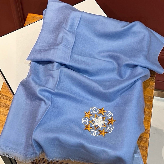 SCARF 200 CM IN ELECTRIC BLUE CASHMERE 394616