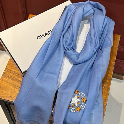 SCARF 200 CM IN ELECTRIC BLUE CASHMERE 394616