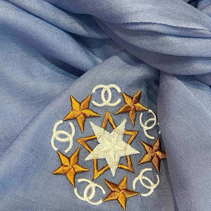 SCARF 200 CM IN ELECTRIC BLUE CASHMERE 394616