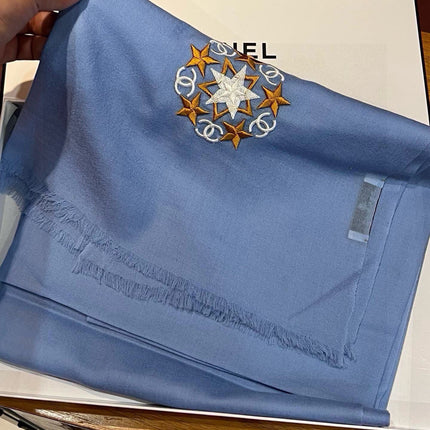 SCARF 200 CM IN ELECTRIC BLUE CASHMERE 394616