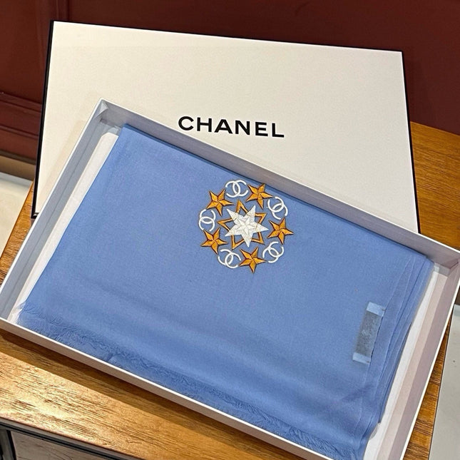 SCARF 200 CM IN ELECTRIC BLUE CASHMERE 394616