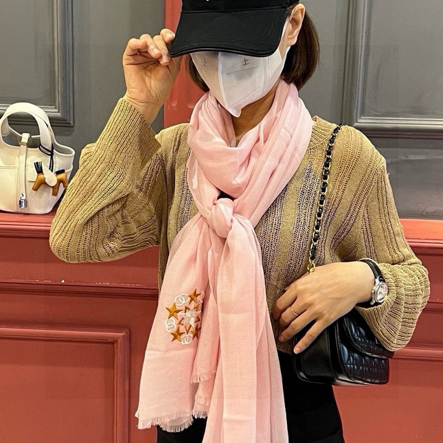 SCARF 200 CM IN BLUSH PINK CASHMERE 394617