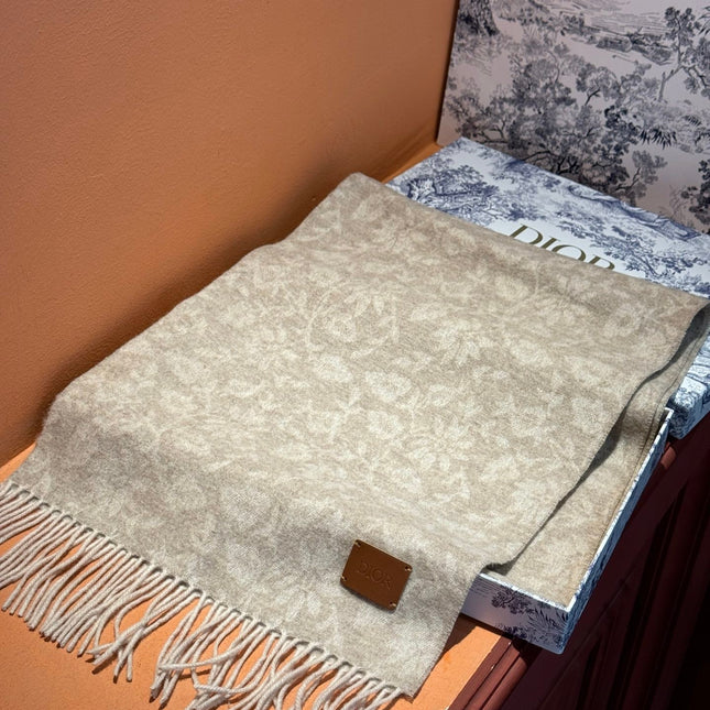 SCARF 180 CM IN ECRU TAN MONOGRAM CASHMERE 394644