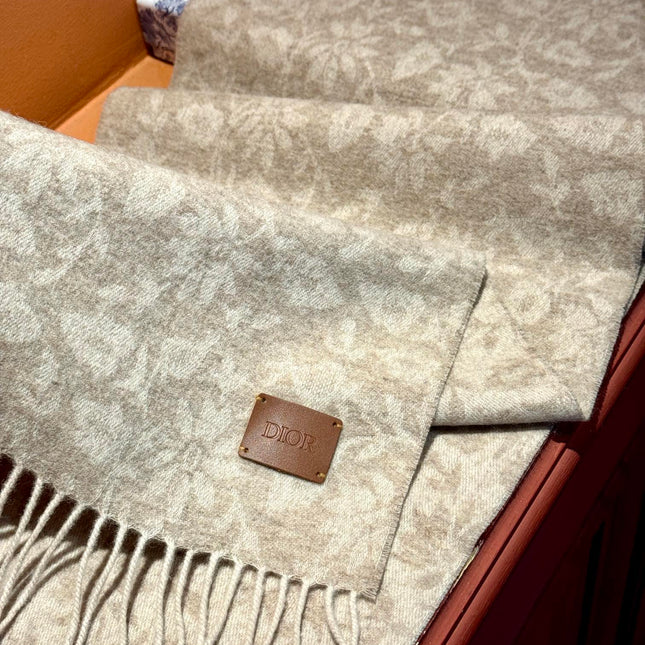 SCARF 180 CM IN ECRU TAN MONOGRAM CASHMERE 394644