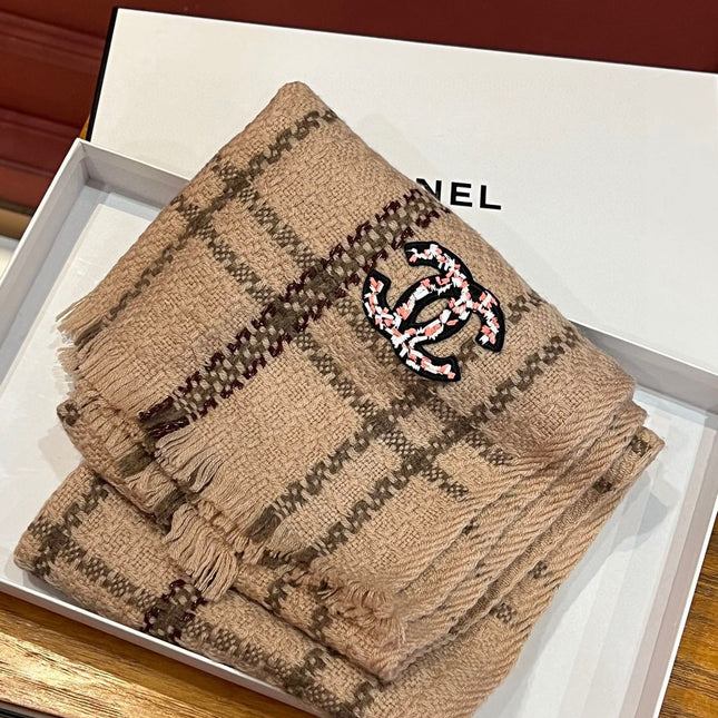 SCARF 190 CM IN CIDER BROWN CASHMERE 396471