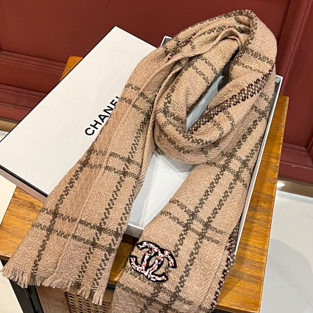 SCARF 190 CM IN CIDER BROWN CASHMERE 396471