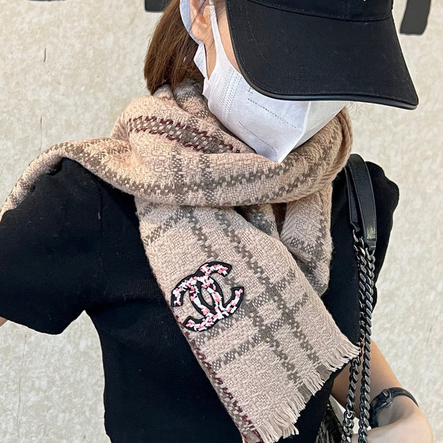 SCARF 190 CM IN CIDER BROWN CASHMERE 396471