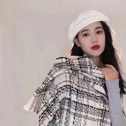 SCARF 200 CM IN WHITE CASHMERE 402146