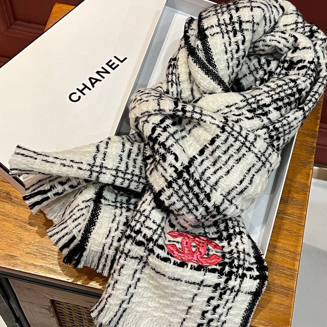 SCARF 200 CM IN WHITE CASHMERE 402146