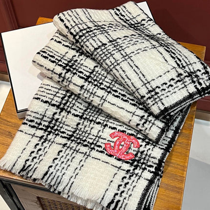 SCARF 200 CM IN WHITE CASHMERE 402146