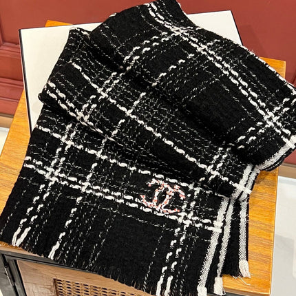 SCARF 200 CM IN BLACK CASHMERE 402147