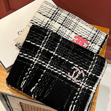 SCARF 200 CM IN BLACK CASHMERE 402147