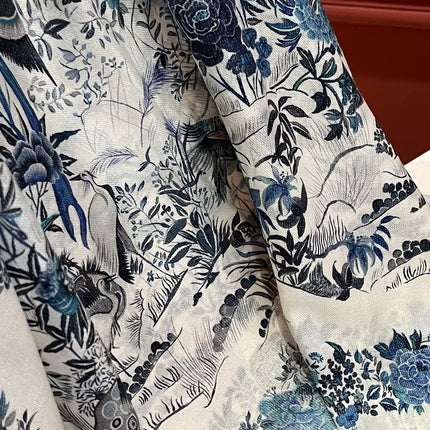 SCARF 200 CM IN WHITE MIX BLUE CASHMERE 413825