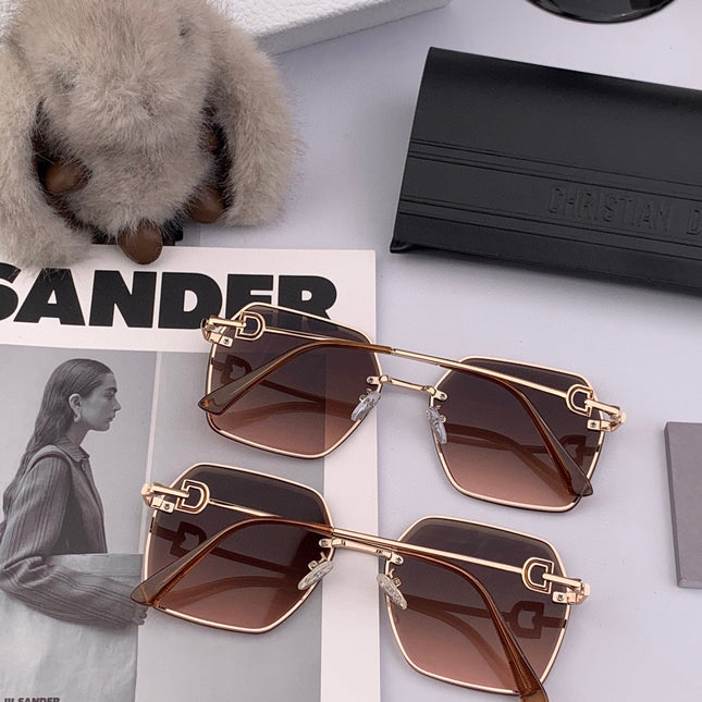 MONTAIGNE SUNGLASS CD3022 IN BROWN METAL