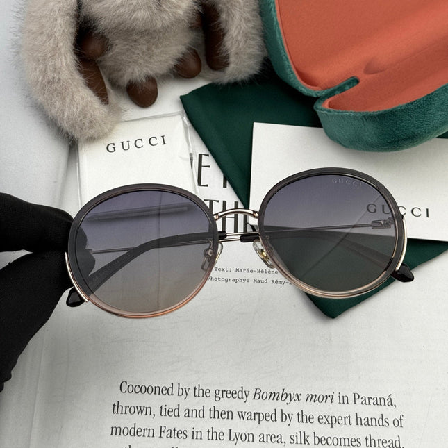 ROUND FRAME SUNGLASSES G0640 IN ACETATE AND METAL