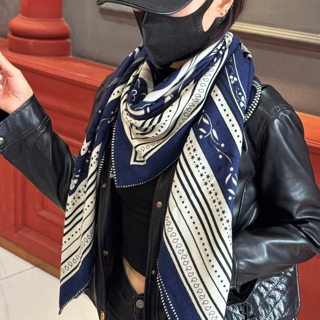 HERMES 25S SCARF 140 IN CASHMERE SILK 727315